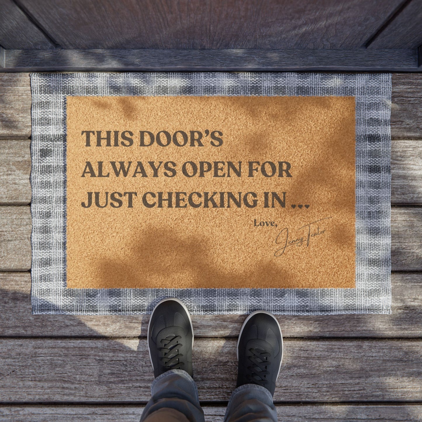 Just Checking In Doormat