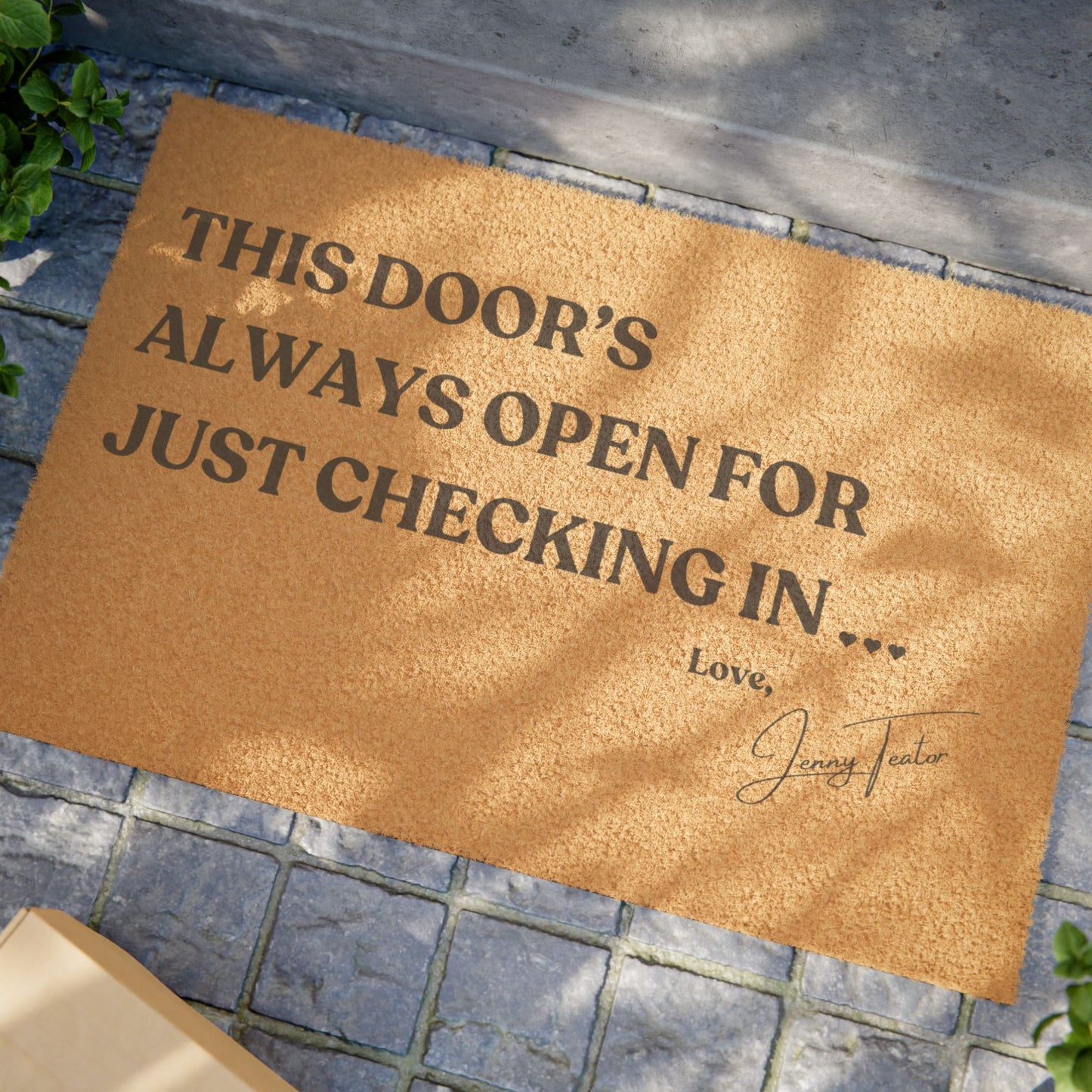 Just Checking In Doormat