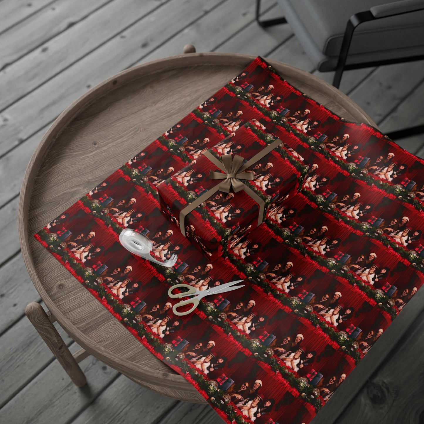 Christmas Photo Wrapping Paper — Custom Holiday Portrait Gift Wrap