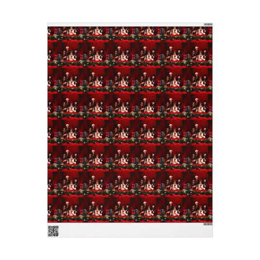 Christmas Photo Wrapping Paper — Custom Holiday Portrait Gift Wrap
