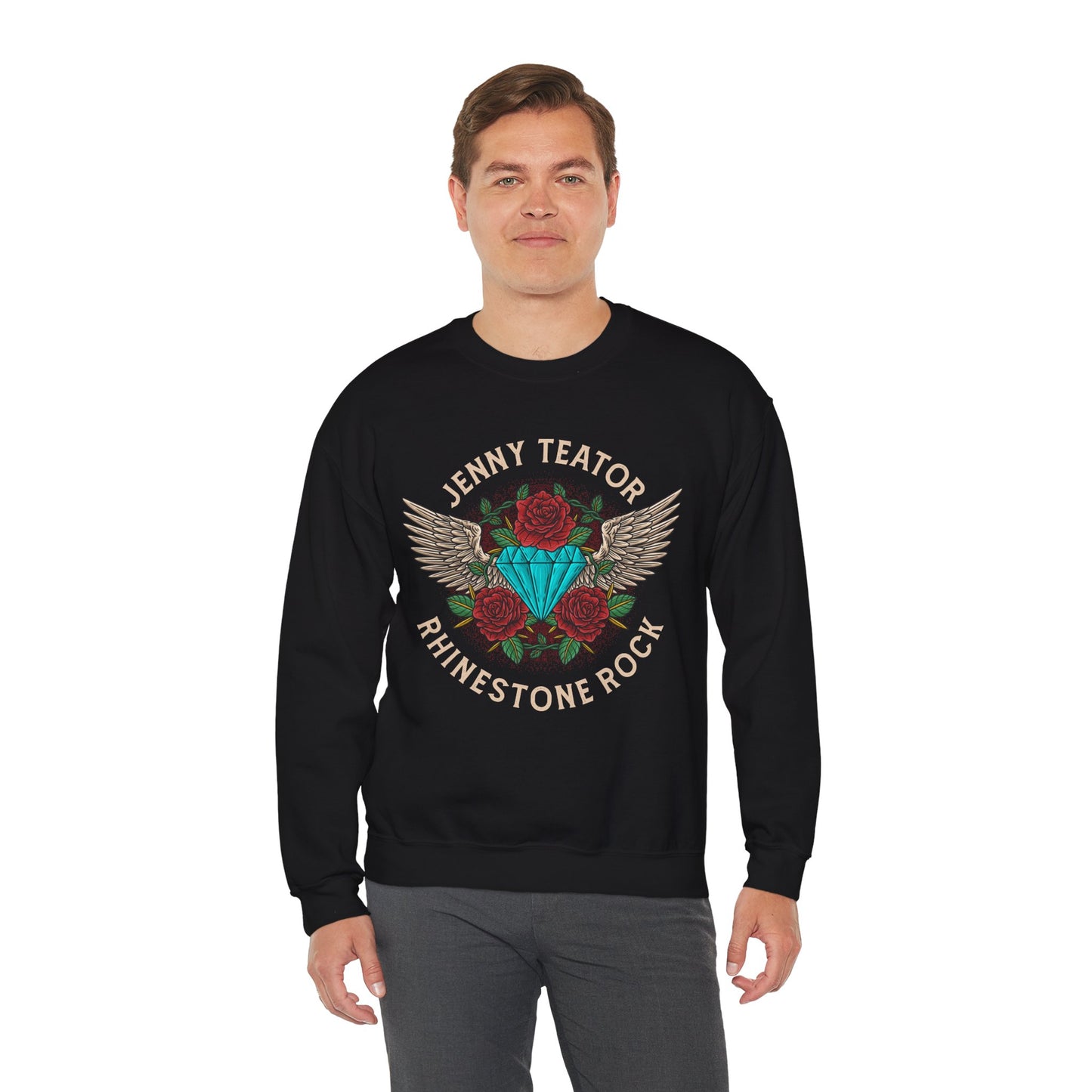 Rhinestone Rock Unisex Heavy Blend™ Crewneck Sweatshirt